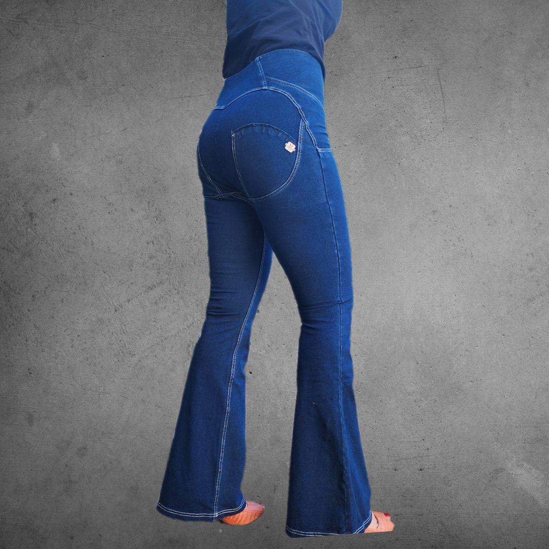 Denim Bum Shaping Pants Butt Shaping Lifting Mid Rise Light Blue