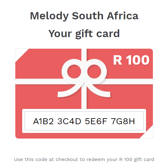 Universal R100 Gift Gift Cards - From R100 - R2000 – Melody South Africa