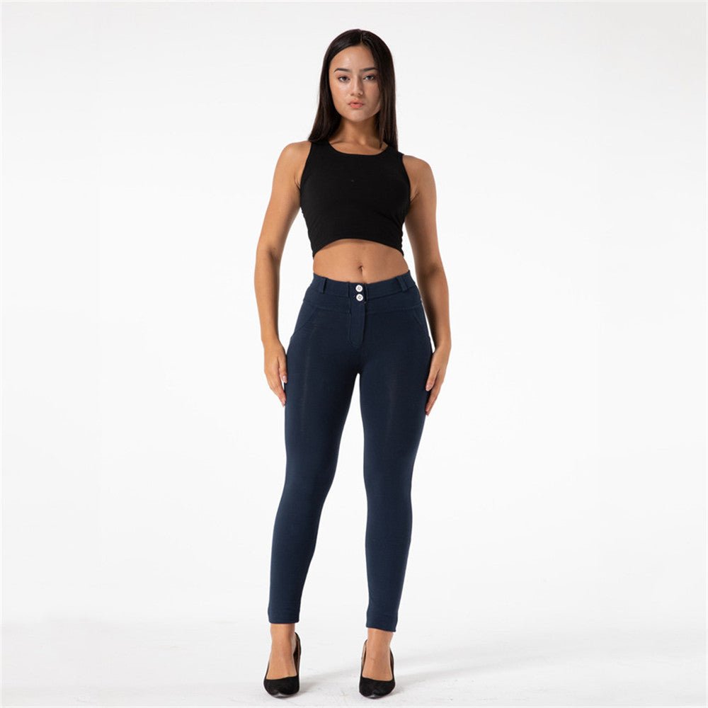 High waist shaping leggings - Navy – Melody South Africa