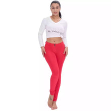 Load image into Gallery viewer, Melody Shaping Leggings Mid Waist Red - Melody South Africa