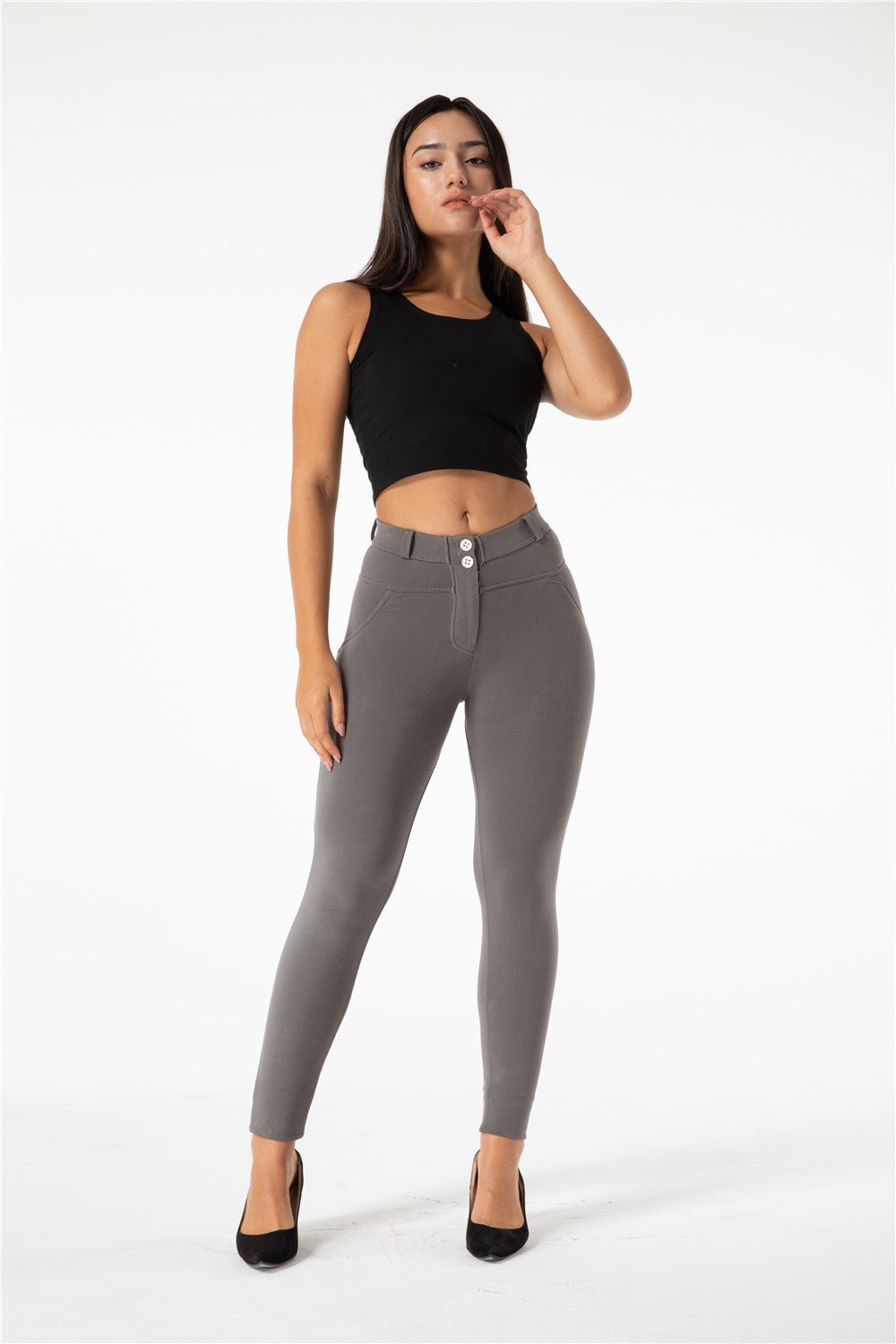 Mid Waist Shaping Leggings - Olive – Melody South Africa