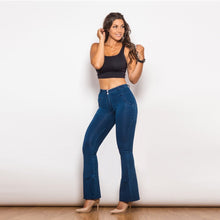 Load image into Gallery viewer, Melody Shaping Pant Mid Waist Dark blue denim - Bootleg (Flare) - Melody South Africa