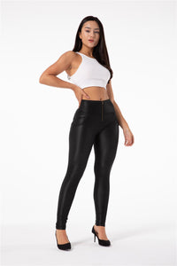 Melody Shaping Pants Black High Waist Faux Leather - Melody South Africa