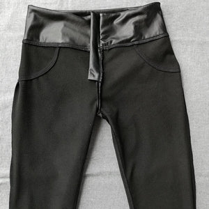 Melody Shaping Pants Black High Waist Faux Leather - Melody South Africa