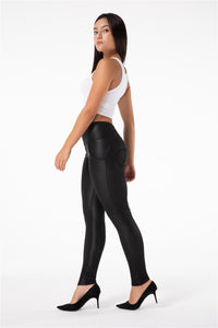 Melody Shaping Pants Black High Waist Faux Leather - Melody South Africa