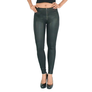 Melody Shaping Pants Black High Waist Faux Leather - Melody South Africa