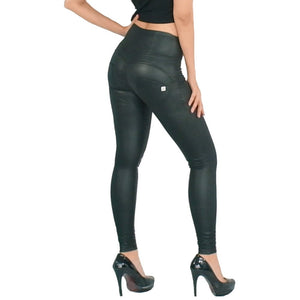 High Waist Faux Leather Shaping Pants - Black – Melody South Africa