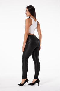 Melody Shaping Pants Black High Waist Faux Leather - Melody South Africa