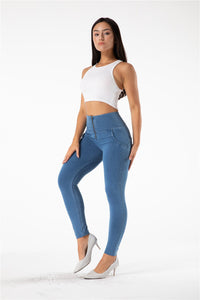 Melody shaping pants high waist light blue denim - Melody South Africa