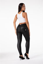 Load image into Gallery viewer, Melody Shaping Pants Regular Mid waist Black Faux Leather - Melody South Africa