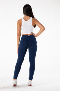 Melody Shaping Pants Regular Mid Waist Dark Blue Denim - Melody South Africa