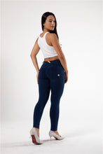 Load image into Gallery viewer, Melody Shaping Pants Regular Mid Waist Dark Blue Denim - Melody South Africa