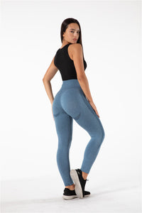 Seamless Gym leggings - Blue - Melody South Africa