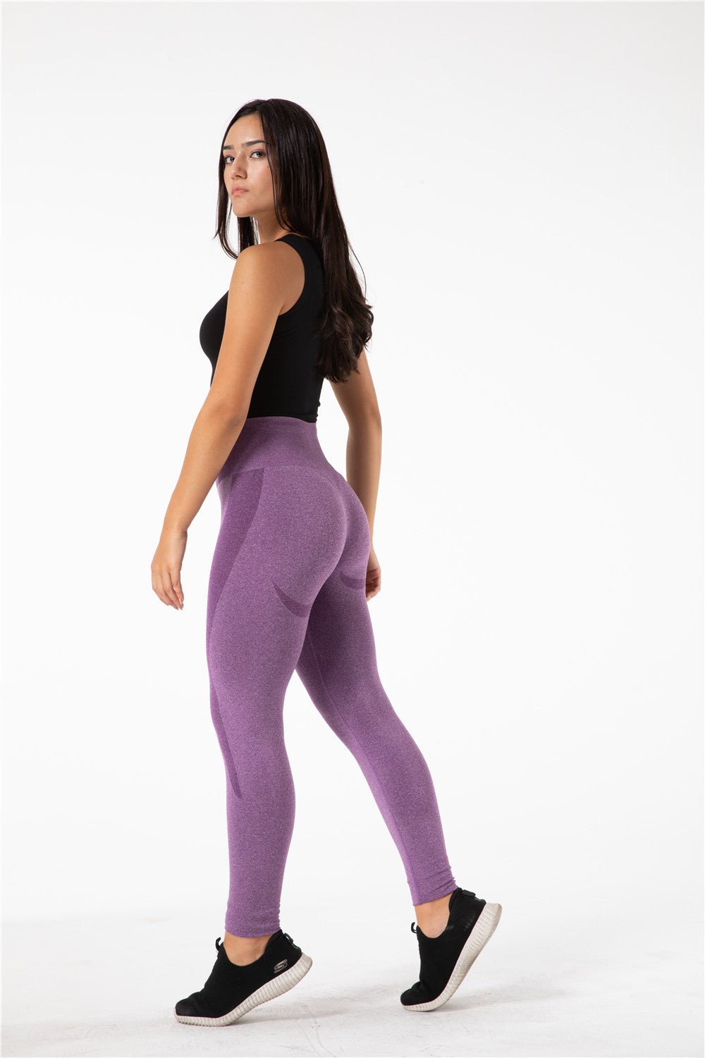 Seamless Gym leggings - Purple – Melody South Africa